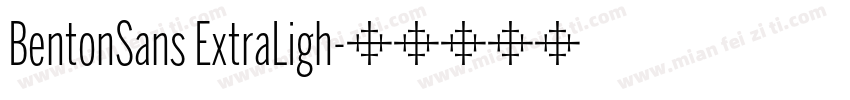BentonSans ExtraLigh字体转换